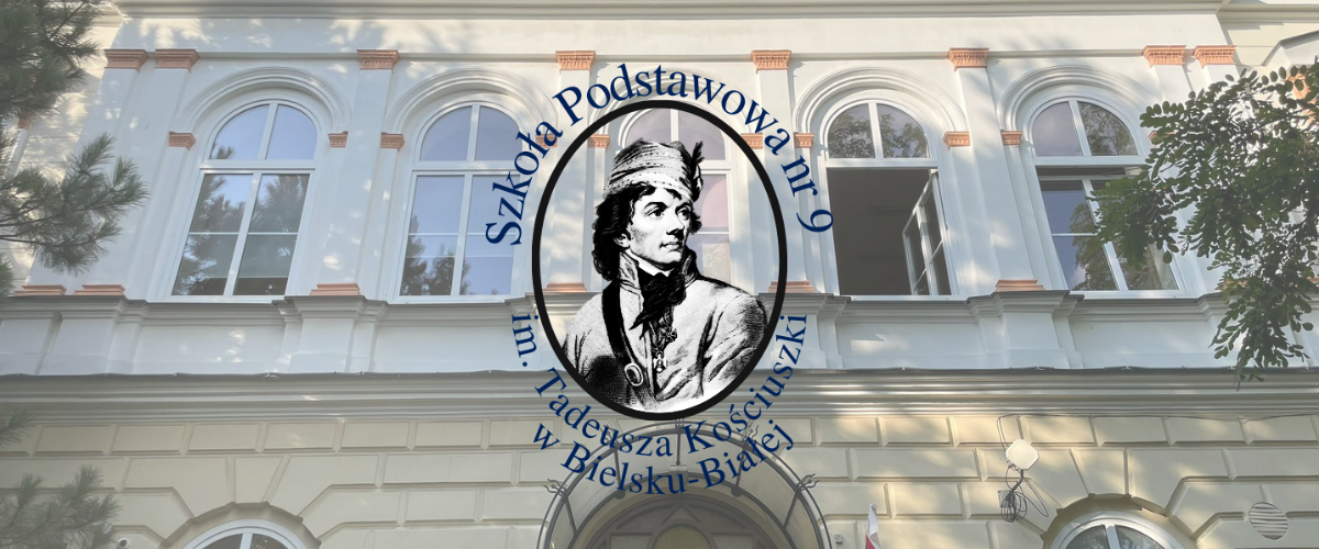 Grafika prezentująca szkołę i jej nazwę